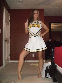 Foto di una cheerleader tettona