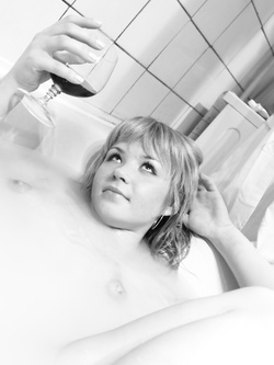 Selfie hot si una venere bionda