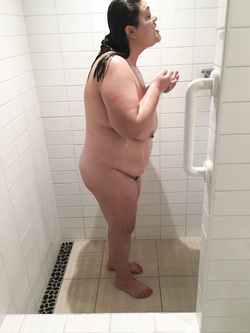 BBW Wife Sal In The Shower - Do you want wash me clean?