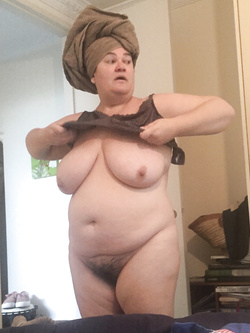 BBW Wife Sal Shows Her Big Tits And Hairy pussy