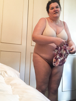 Exposed Unaware BBW Wife Sal Taking Off Bra And Panties