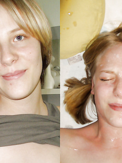 prima e dopo la sborrata