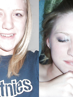 prima e dopo la sborrata