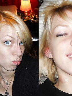 prima e dopo la sborrata