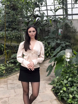 Horny pantyhose slut Kristina Evelyna